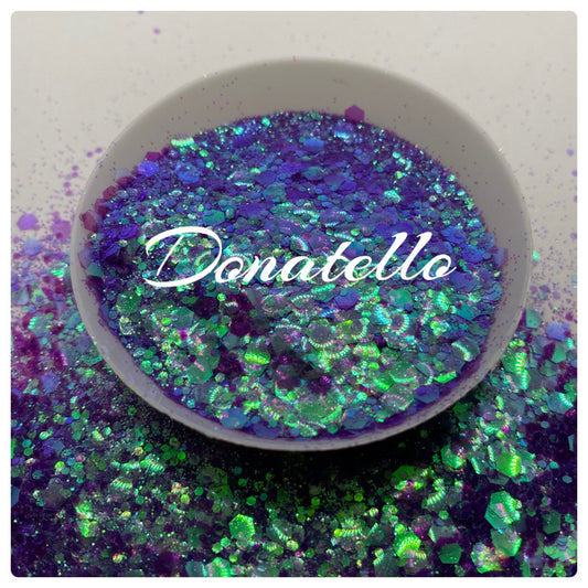 Donatello: chameleon iridescent chunky glitter mix, crafting supplies glitter, custom mix, resin supplies, resin glitter, mix glitter