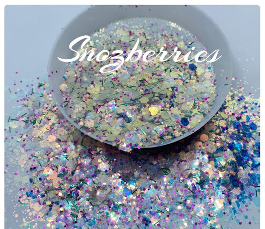 Snozberries: color shifting chunky sequins glitter mix, multi holo color shifting glitter, custom mix, resin glitter, crafting