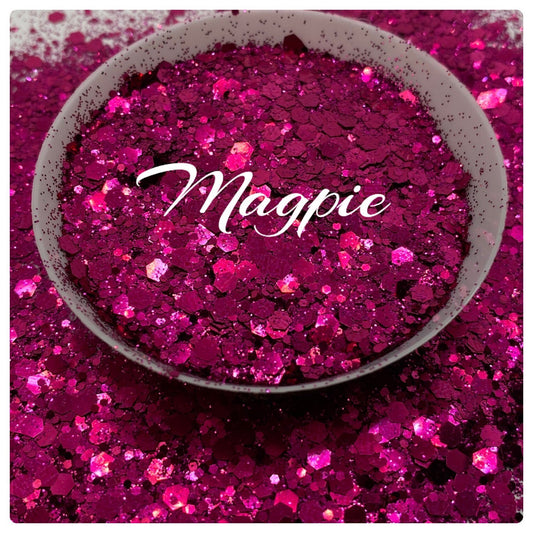 Magpie: Metallic chunky glitter mix, hexagon chunky metallic glitter, custom mix, resin glitter, crafting