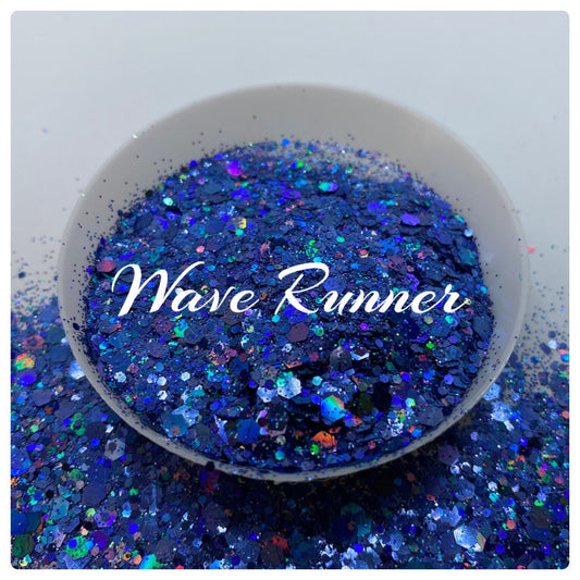 Wave Runner: holographic chunky glitter mix, crafting supplies glitter, custom mix, resin supplies, resin glitter, glitter