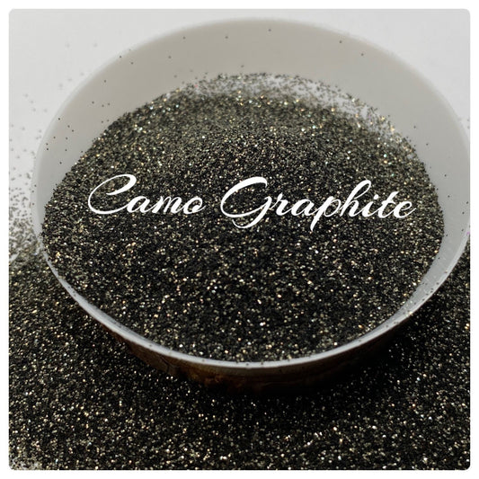 Camo Graphite, fine glitter, glitters, fine grain glitter, resin glitter, holographic, crafting supplies, high quality glitter