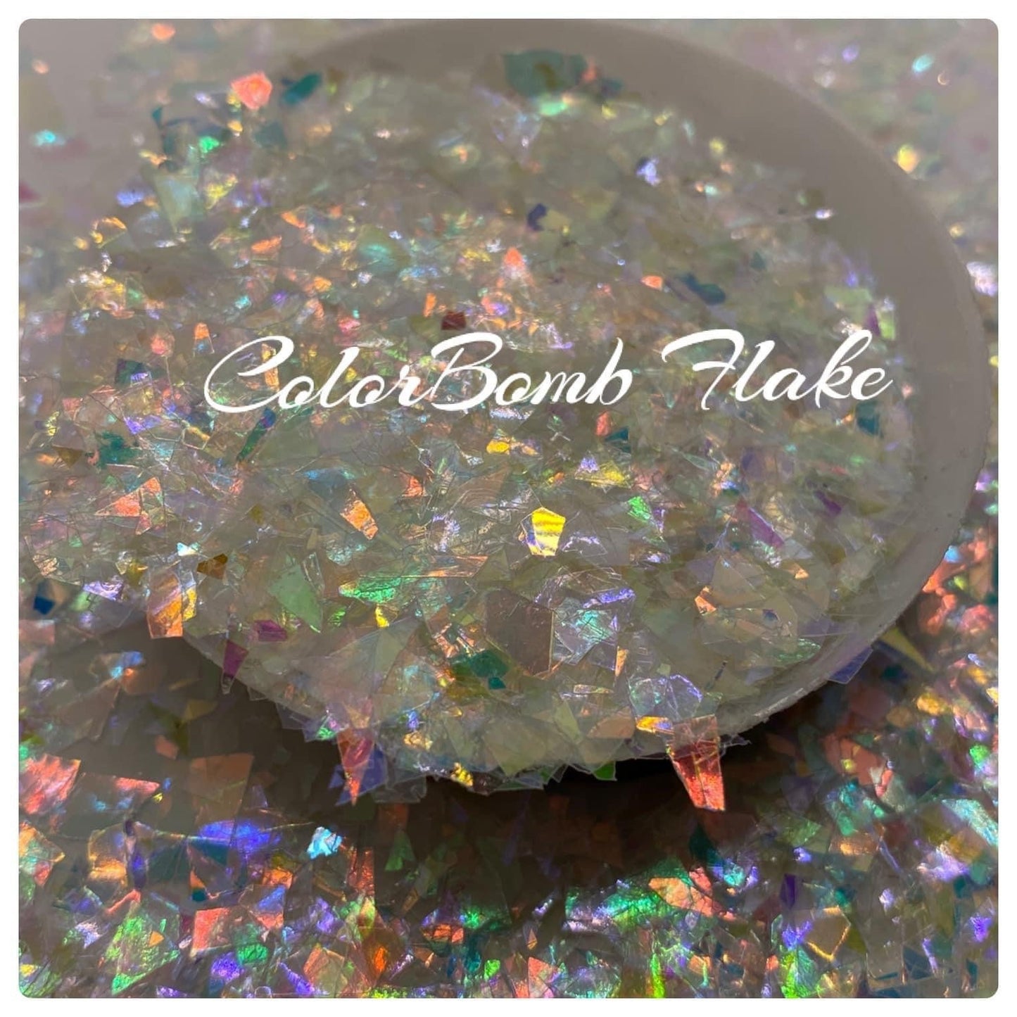 Color Bomb: flake holo opal, opal flake mix, resin filler, flake glitter, epoxy supplies, glitter supply, flake glitter