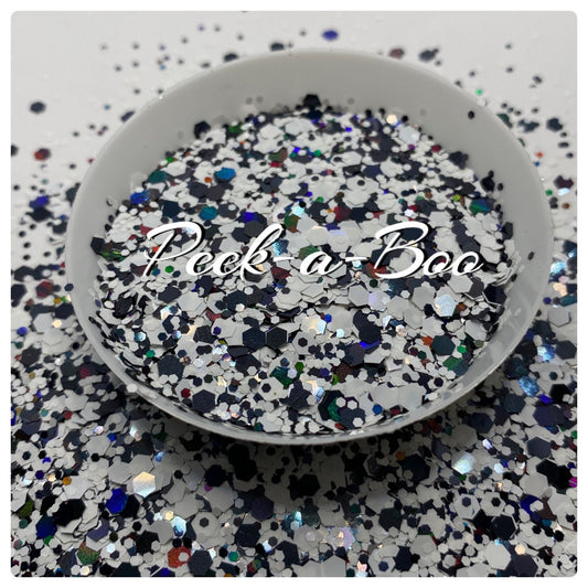 Peek-a-Boo: metallic  holo glitter mix, crafting supplies glitter, custom mix, resin supplies, resin glitter, crafting, glitter