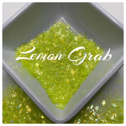 Lemon Grab: holo-chunky glitter mix, crafting supplies glitter, custom mix, resin supplies, resin glitter, mix holo glitter
