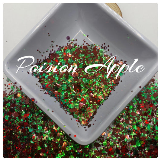 Poison Apple: Chameleon color shifting chunky glitter mix color shifting glitter, custom mix, resin glitter, crafting