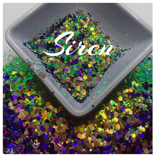 Siren: Chameleon color shifting chunky glitter mix color shifting glitter, custom mix, resin glitter, crafting