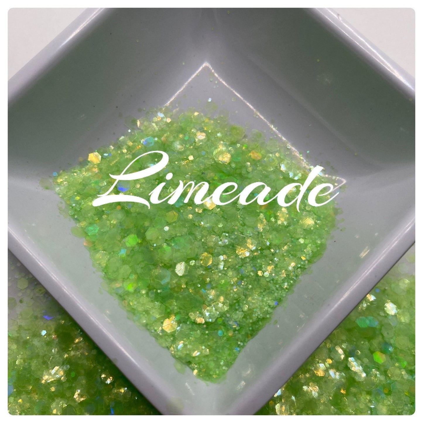 Limeade: holo-chunky glitter mix, crafting supplies glitter, custom mix, resin supplies, resin glitter, mix holo glitter