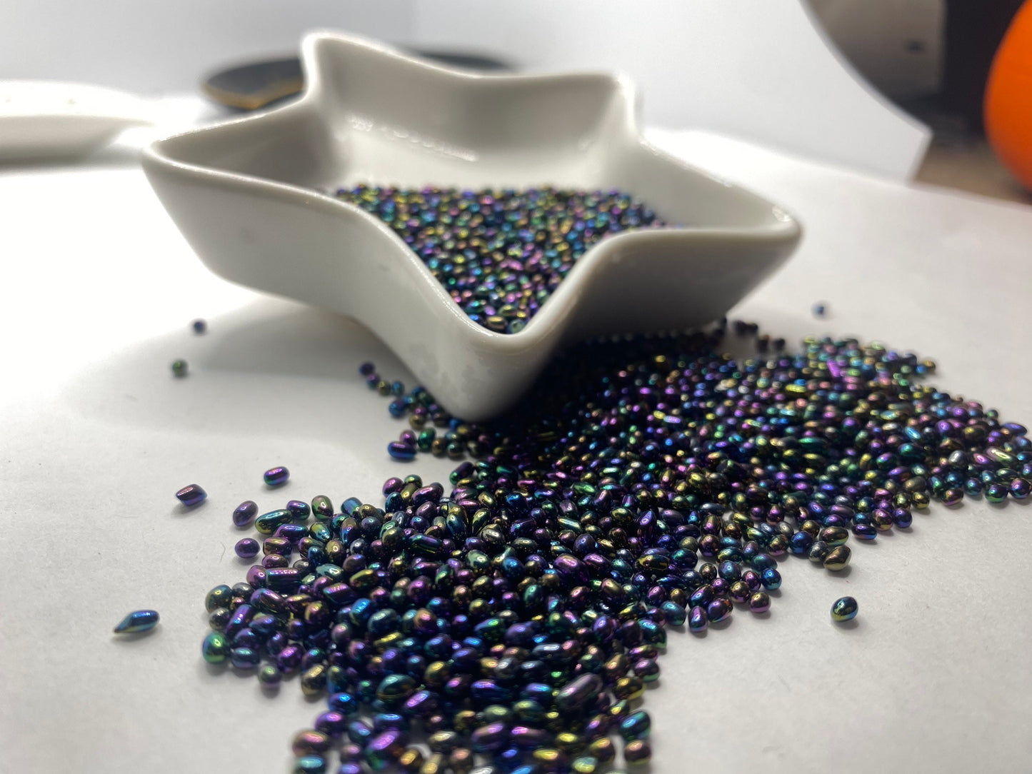 Electroplated freeform glass, resin fillers, candle making supplies 1oz by weight, no hole glass crafting