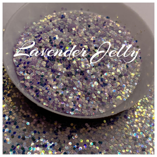 Lavender jelly: sm hex polyester glitter, iridescent holo glitter filler, crafting glitter, resin glitter