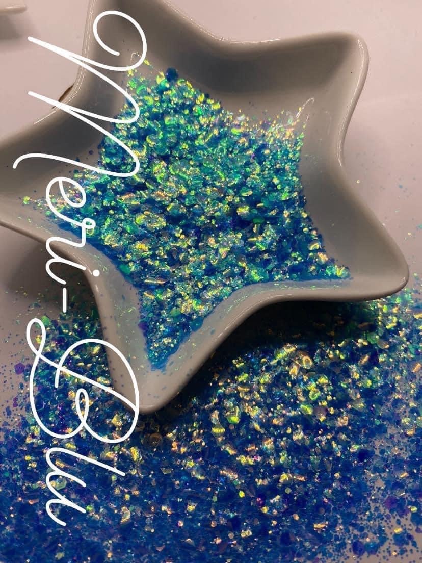 Meri-Blu: chameleon iridescent chunky glitter mix, crafting supplies glitter, custom mix, resin supplies, resin glitter, mix glitter