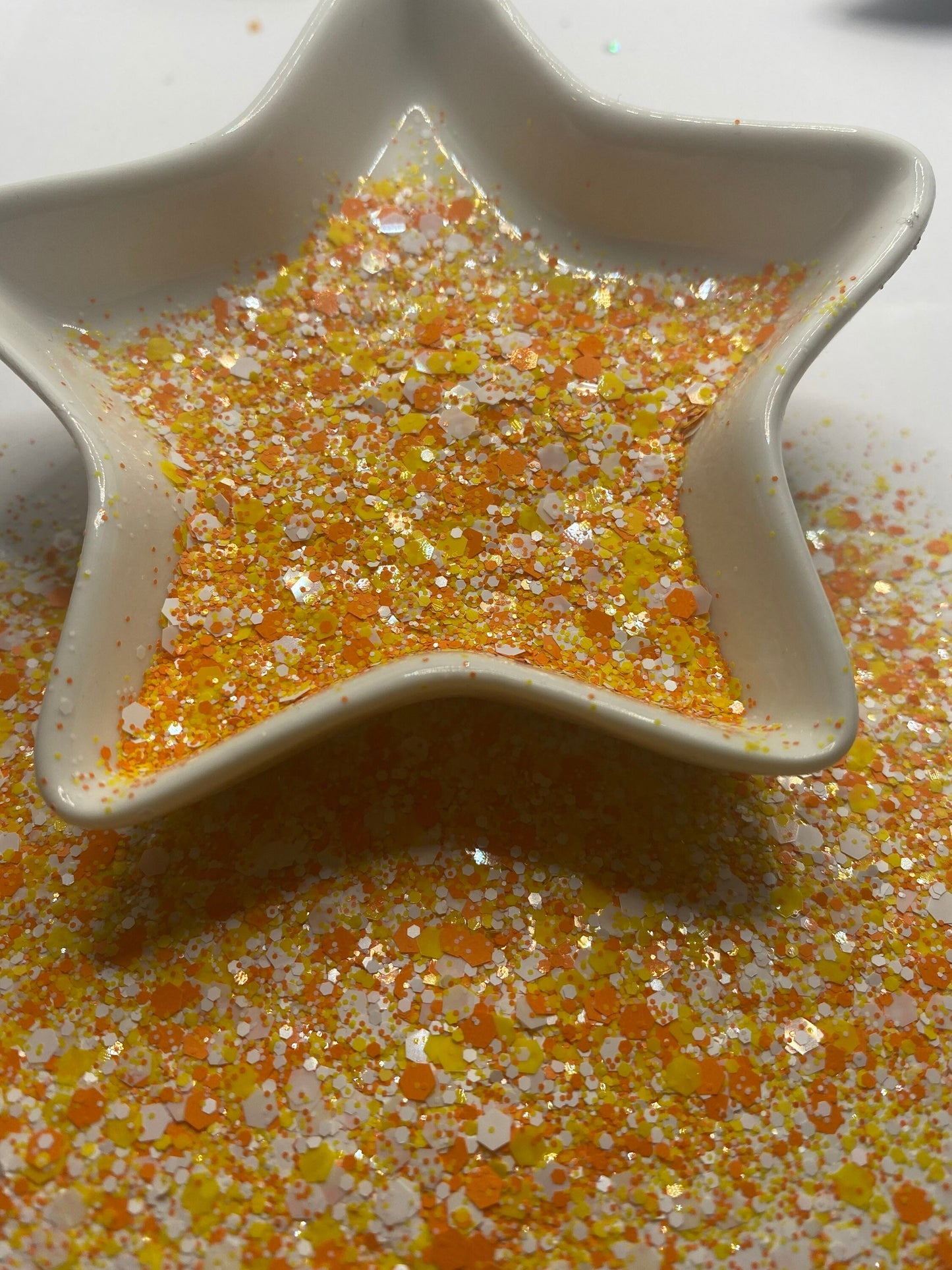 Candy corn: opaque chunky glitter mix, crafting supplies glitter, custom mix, resin supplies, resin glitter, crafting, metallic glitter