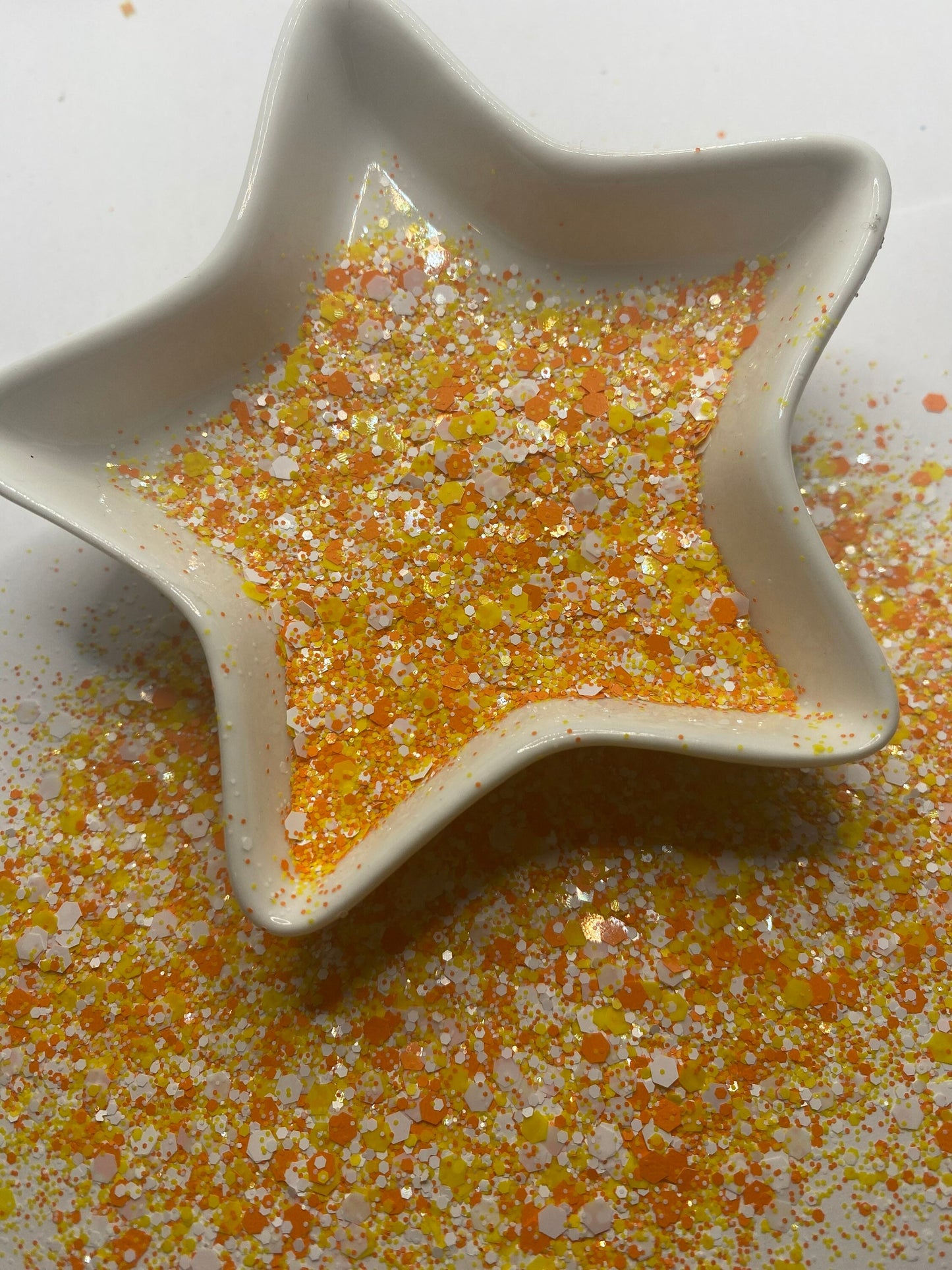 Candy corn: opaque chunky glitter mix, crafting supplies glitter, custom mix, resin supplies, resin glitter, crafting, metallic glitter