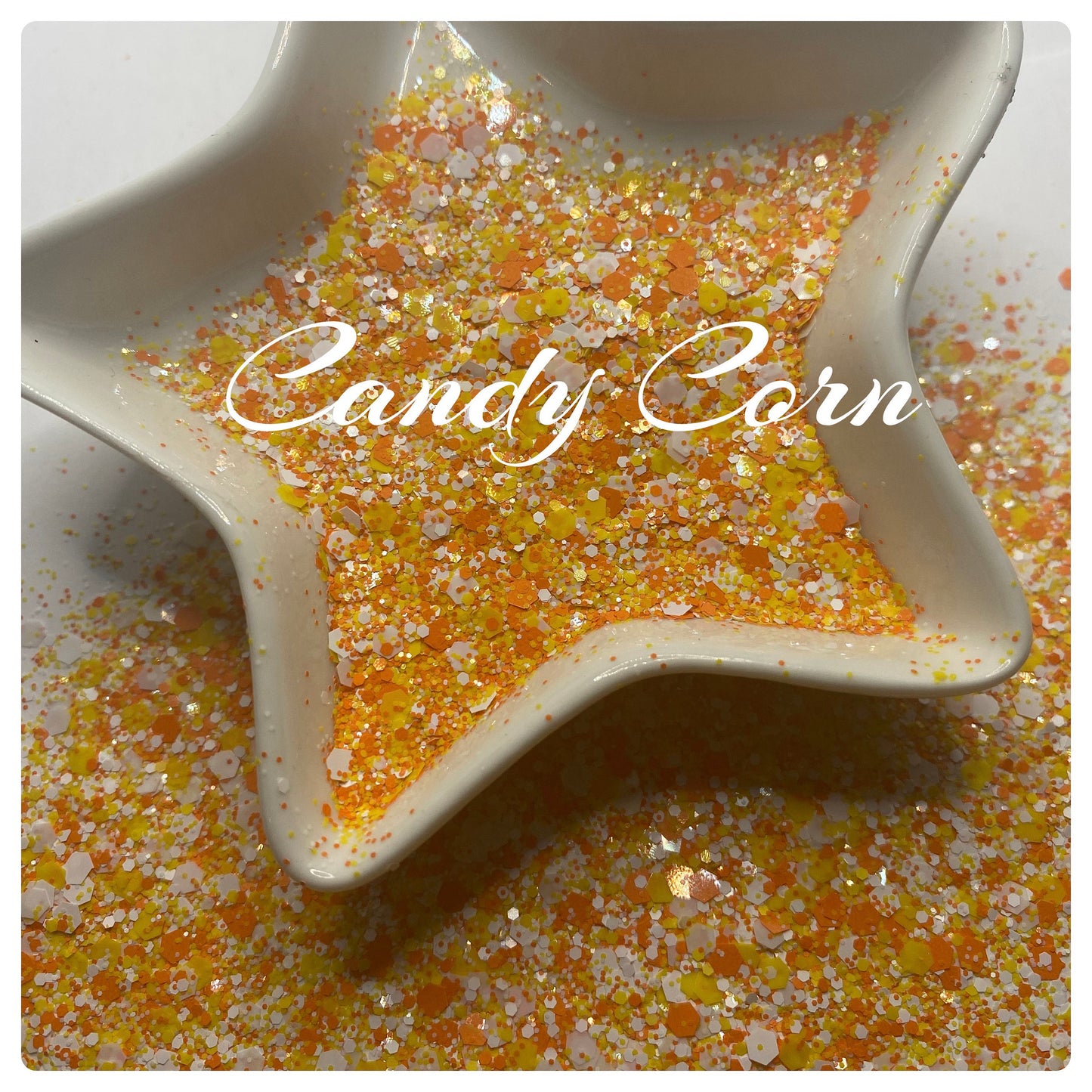 Candy corn: opaque chunky glitter mix, crafting supplies glitter, custom mix, resin supplies, resin glitter, crafting, metallic glitter