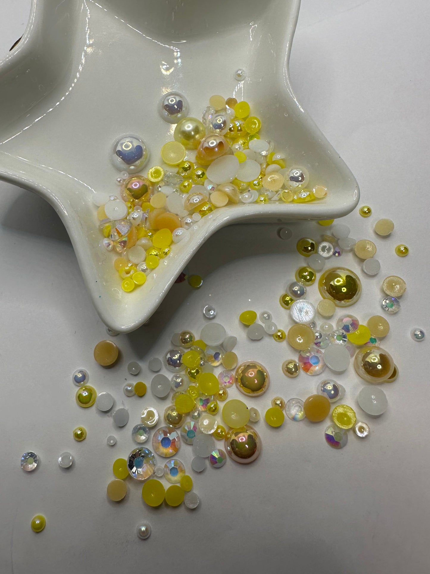 Sunflower Dreams, mixed half circle domes, .5oz by Wt. flat back resin rhinestones, non-hot fix