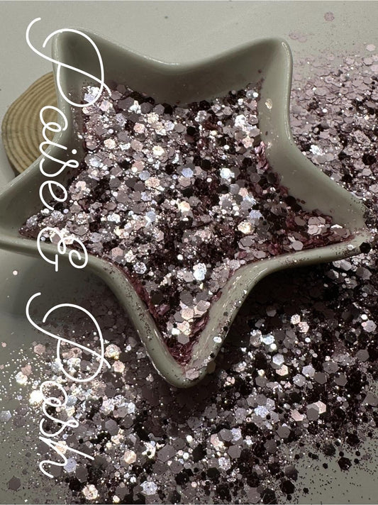 Poise & Posh: chunky garden blend glitter mix, colored glitter, Metallic opaque mix glitter hexagon chunky, resin glitter, crafting