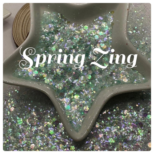 Spring Zing: holo-chunky glitter mix, crafting supplies glitter, custom mix, resin supplies, resin glitter, mix holo glitter