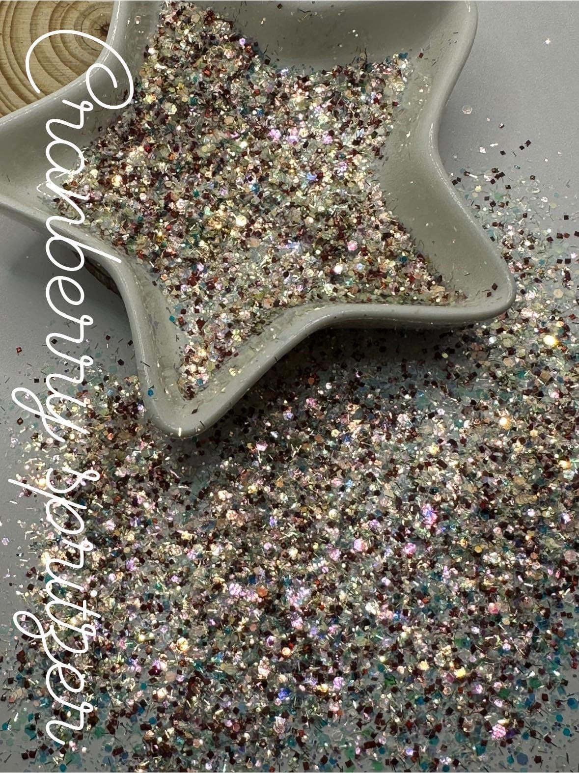 Cranberry Spritzer: color shifting chunky sequins glitter mix, multi holo color shifting glitter, custom mix, resin glitter, crafting