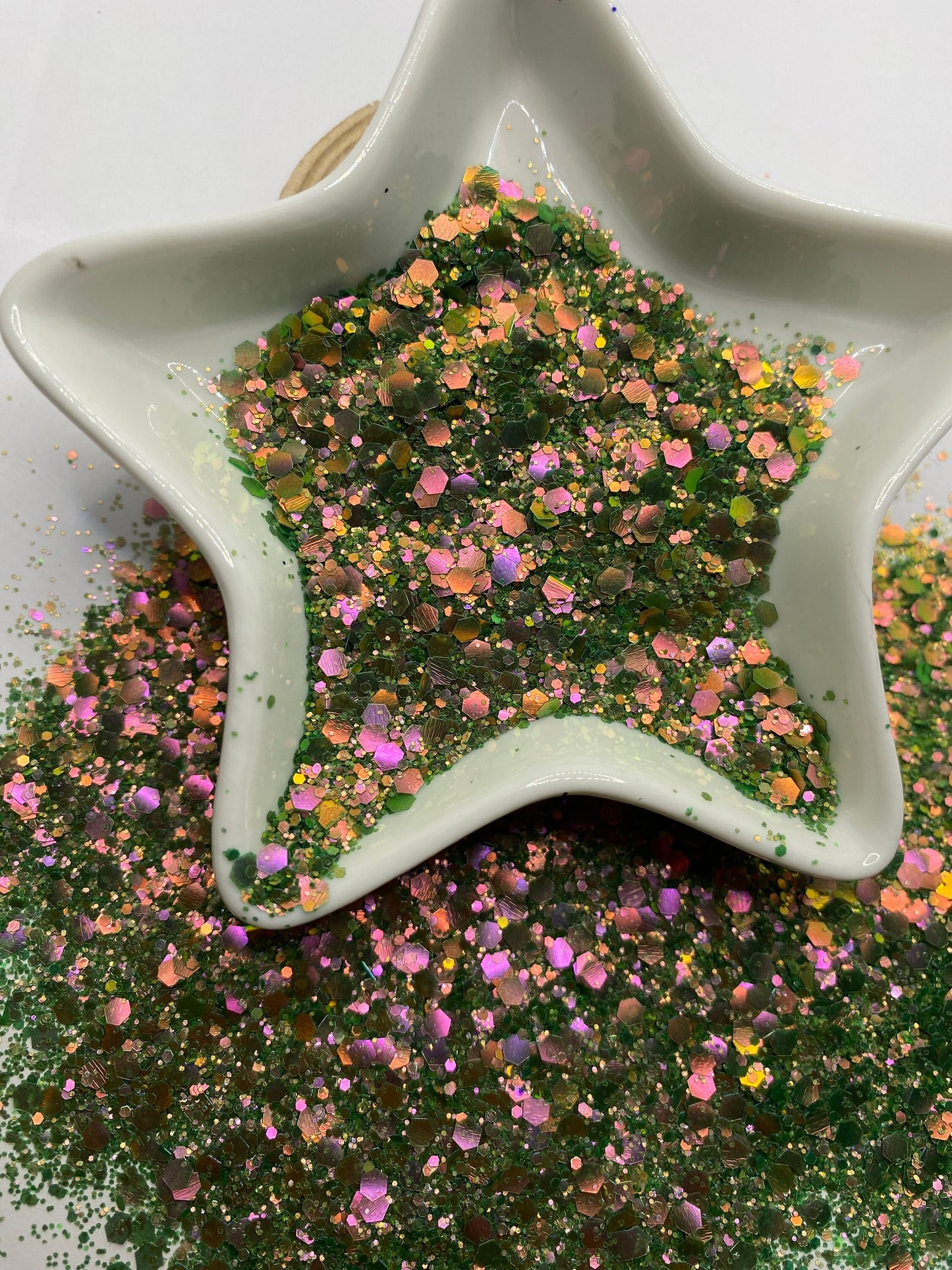 Kiss My Shamrock: chameleon electroplated chunky glitter mix, crafting supplies glitter, custom mix, resin supplies, resin glitter,