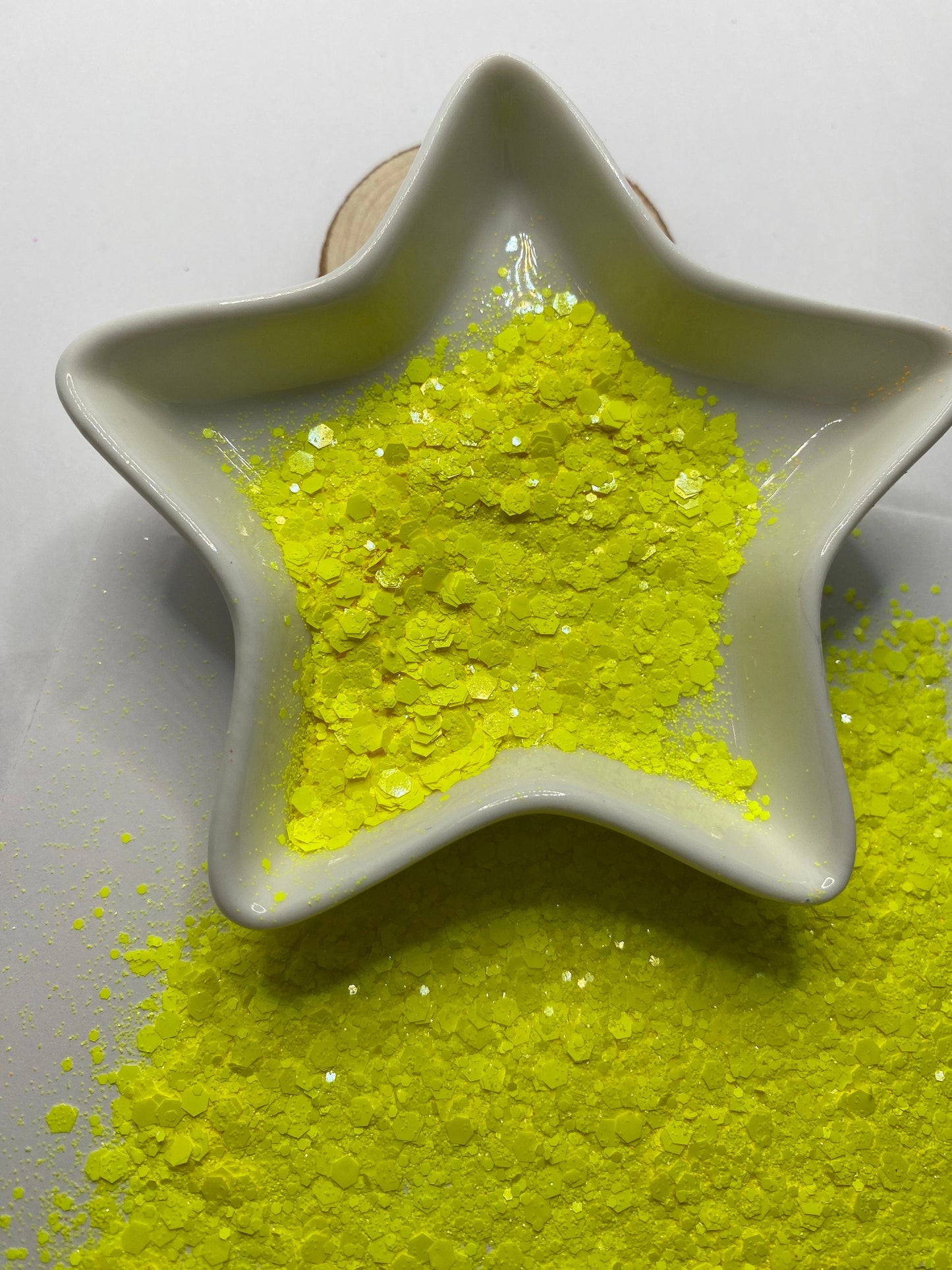 Highlighter Yellow: chunky garden blend glitter mix, colored glitter, gloss opaque mix glitter hexagon chunky, resin glitter, crafting