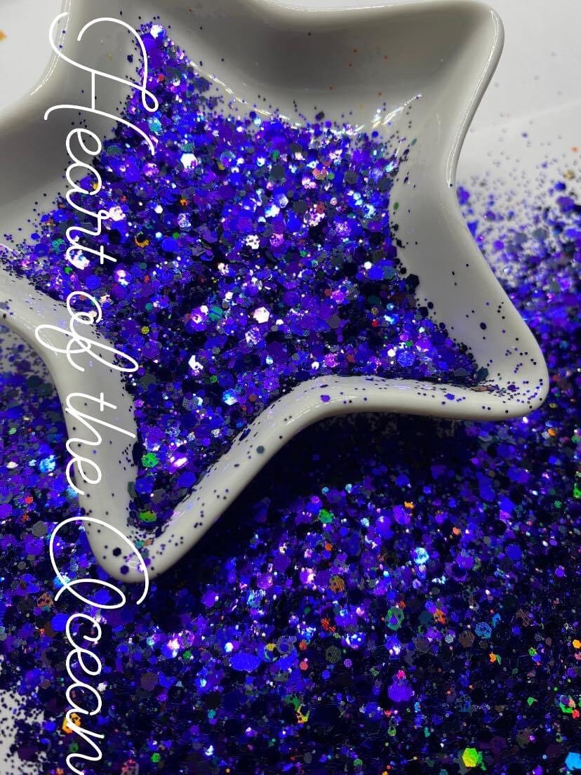 Heart of the Ocean: holographic chunky glitter mix, crafting supplies glitter, custom mix, resin supplies, resin glitter, glitter