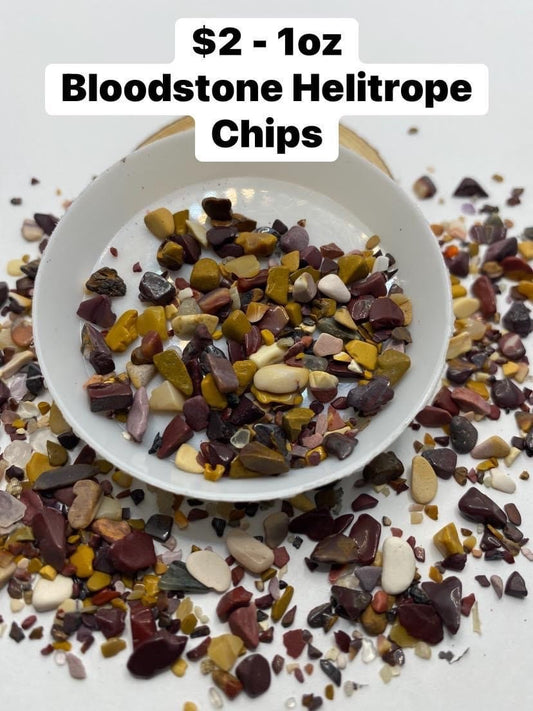 Bloodstone chip mix, filler, crafting chips, helitrope glossed chips, resin fillers, candle making supplies 1oz by weight