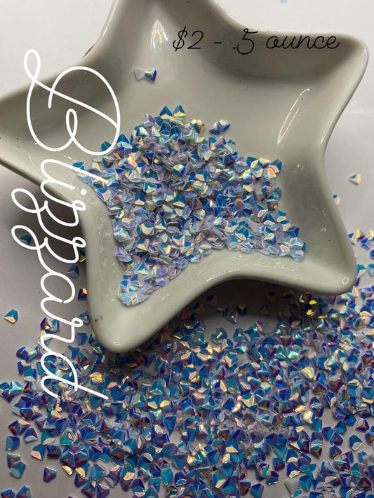 Blizzard: sequins, .5oz by weight crafting bits, sequins, resin fillers, crafting supplies, resin sequins,  nail accessories