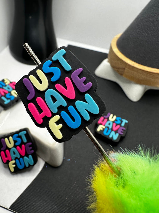 Just have fun silicone bead for pens, crafting beads, supplies, focal, silicone supply bead, silicone focal for beadable items, beadable