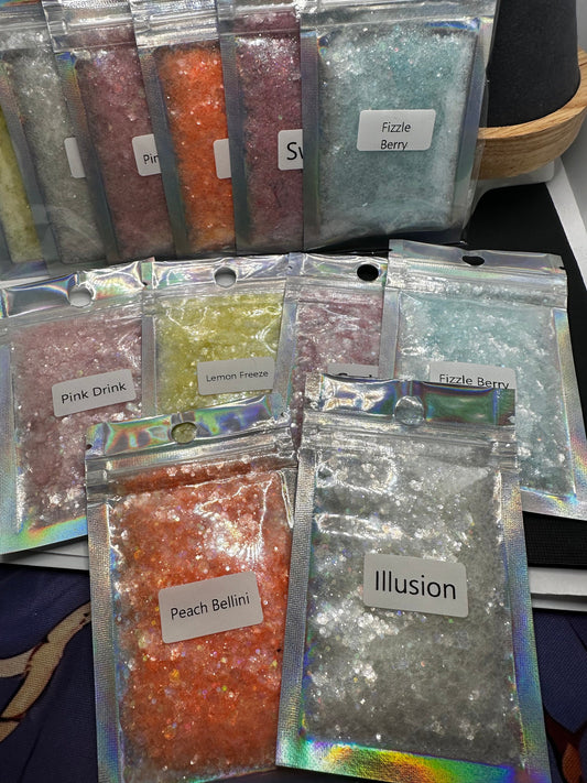 Glass Candy Collection: transparent holo-chunky glitter mix, crafting supplies glitter, custom mix, resin supplies, resin glitter, 6 colors