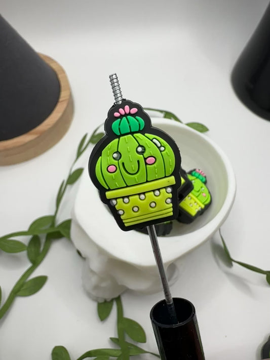 Chunky Cactus focal bead, silicone bead, silicone bead for pens, crafting beads, supplies focal, silicone supply bead 29.5mm