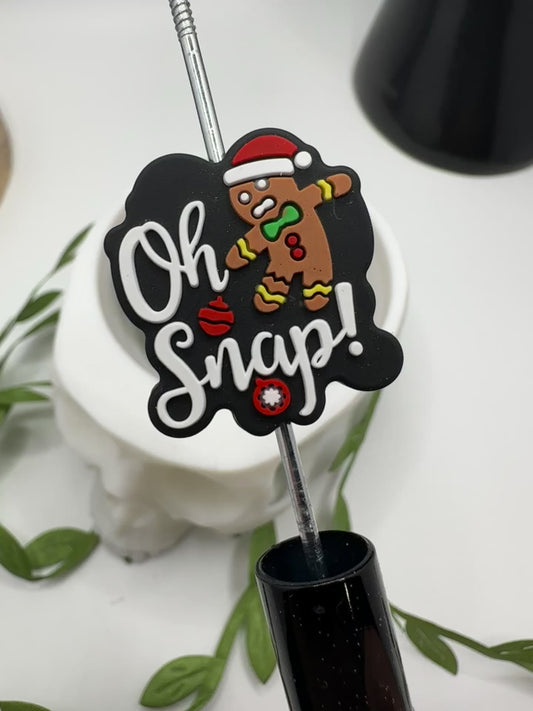 Oh Snap Gingerbread focal bead, silicone bead, silicone bead for pens, crafting beads, supplies focal, silicone supply bead 27.8mm